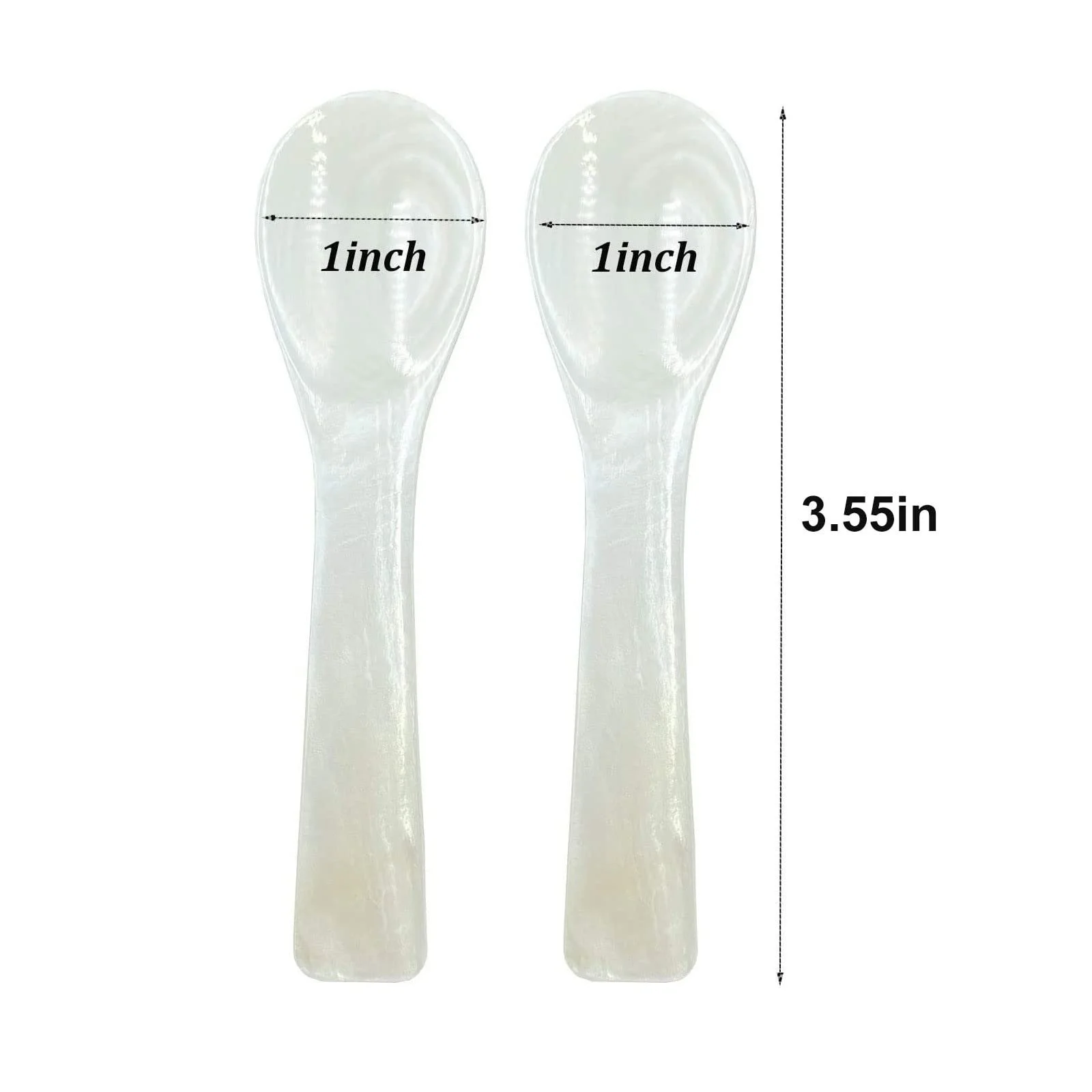 Набір ложок для ікри 2 шт, 9 см, ручна робота, з перламутру, з круглою ручкою, з пластиковою коробкою для зберігання білий, фото №2 Набір ложок для ікри 2 шт, 9 см, ручна робота, з перламутру, з круглою ручкою, з пластиковою коробкою для зберігання білий, фото №2