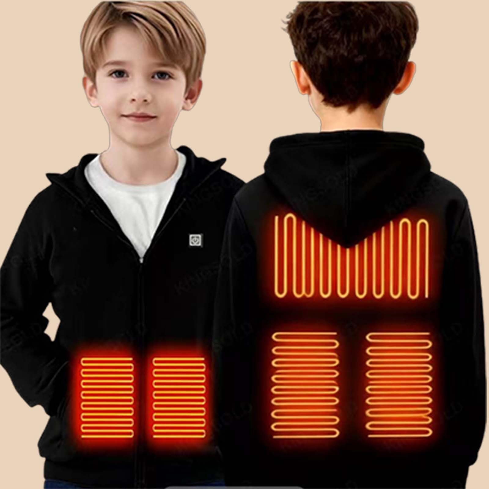 Худі з підігрівом для хлопчиків з блискавкою, фото №2