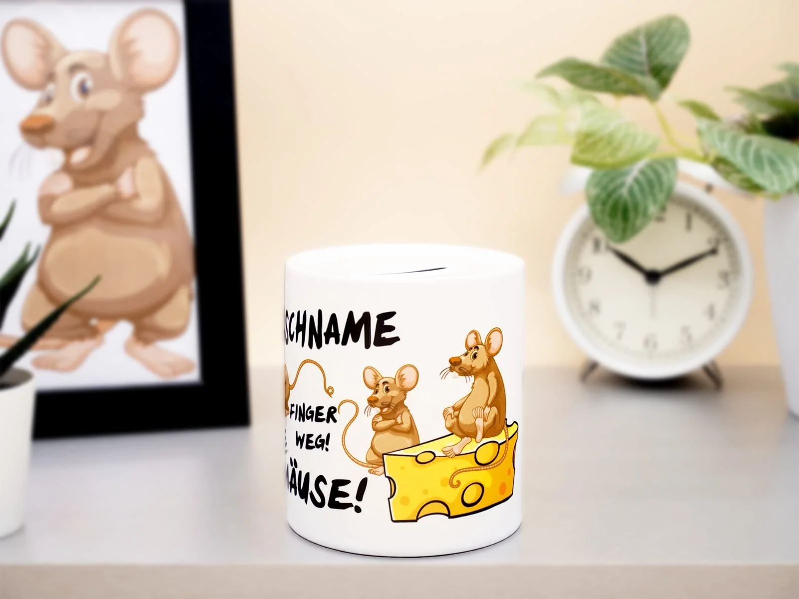 Копилка Mice Керамическая Белая, фото №4