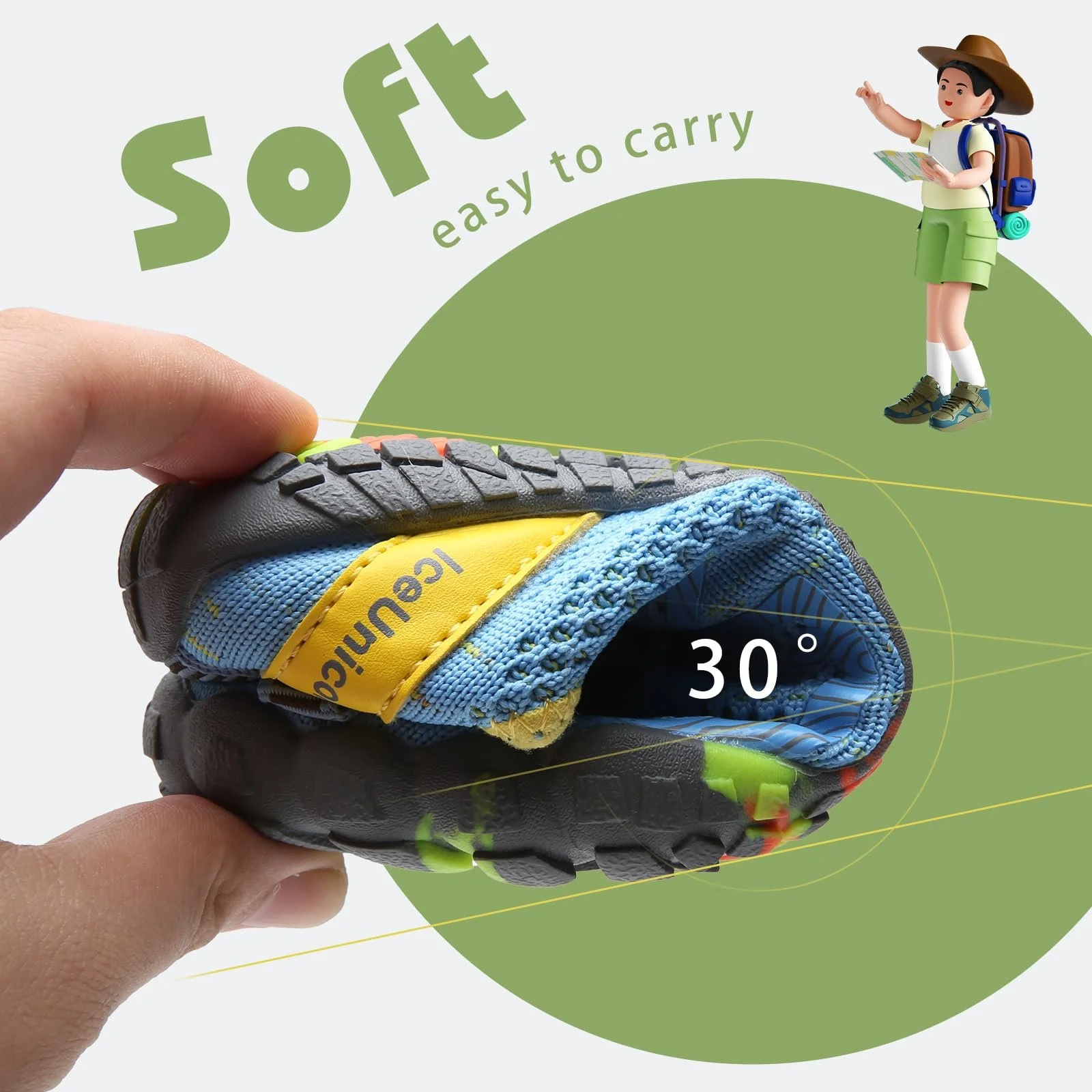 Босоножки IceUnicorn Детские и девочек Кроссовки для купания АкваКроссовки Дышащие кроссовки для трейлраннинга, фото №5