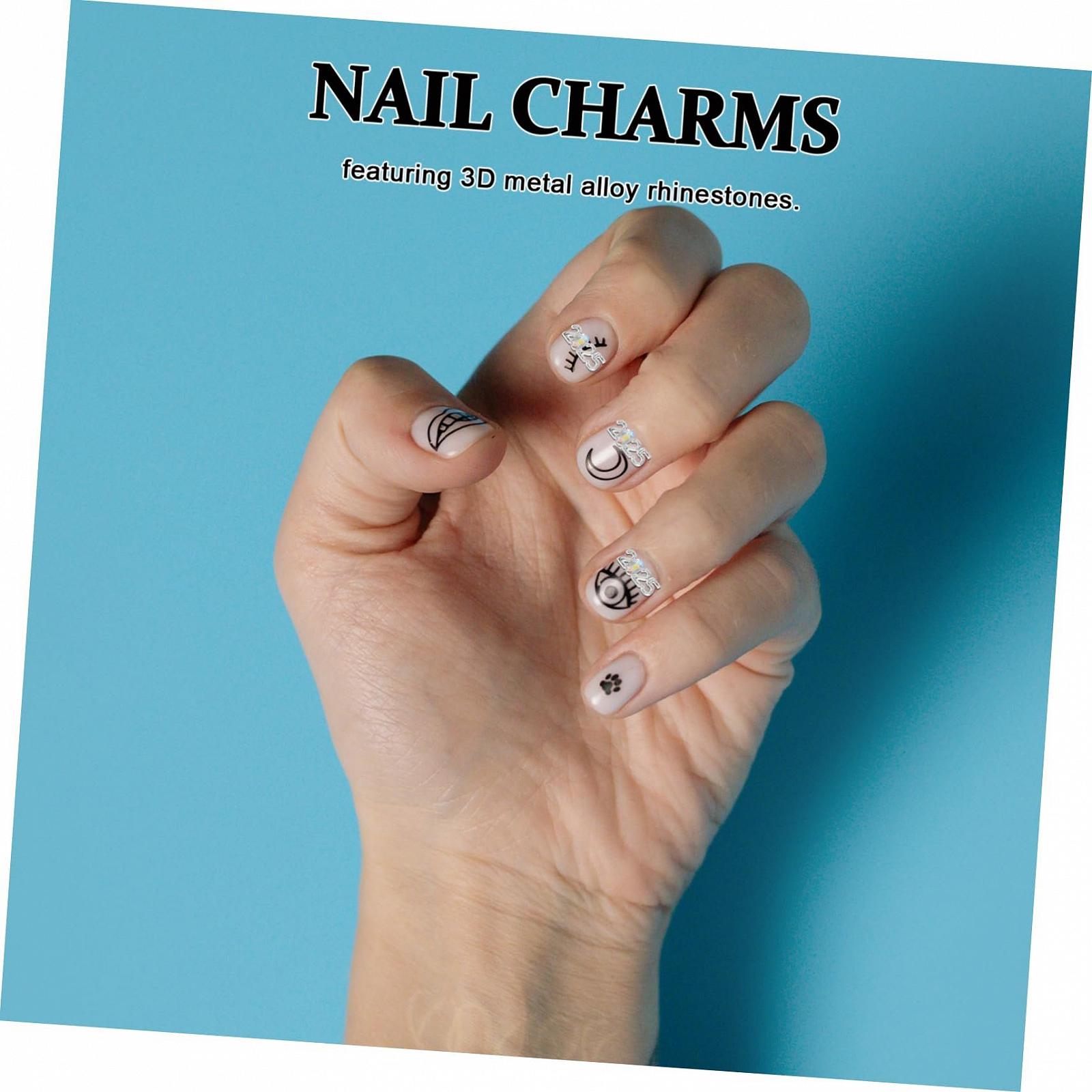 Украшения для ногтей Тип: Шармы NOLITOY 3D Номерные стразы Металлический сплав, хрустальные драгоценные камни, фото №6