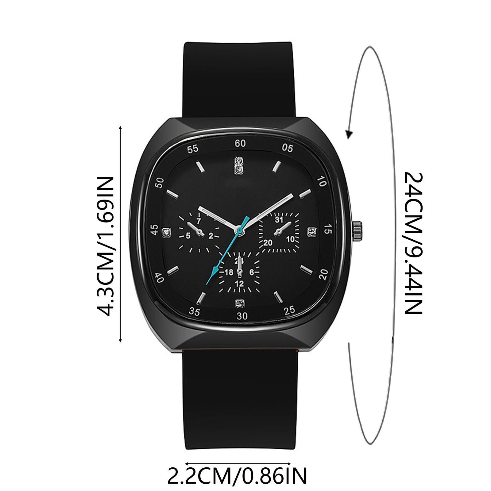 Жіночий годинник Квадратний з великим циферблатом з кварцовим механізмом та силіконовим ремінцем, фото №6