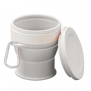 Складная кемпинговая кружка 250 мл, силиконовая телескопическая кемпинговая кружка - многоразовая портативная кружка - Фото 1