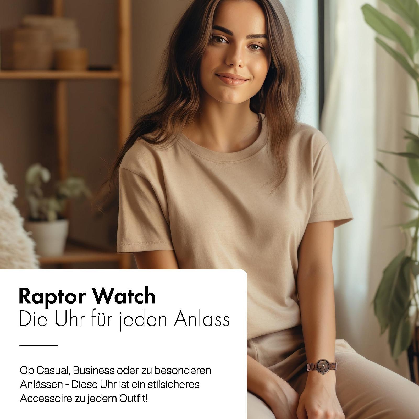 Жіночий годинник Дерев'яний Raptor RA10171 Дерев'яний браслет Аналоговий Кварцовий, фото №5 Жіночий годинник Дерев'яний Raptor RA10171 Дерев'яний браслет Аналоговий Кварцовий, фото №5