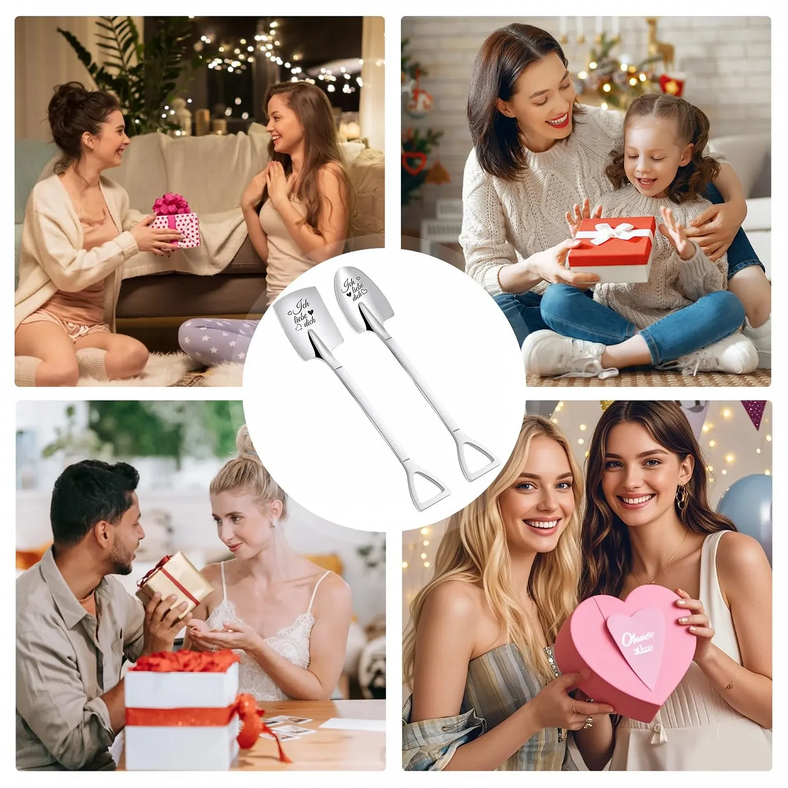 Ложка з гравіюванням Ich Liebe Dich 2 шт., фото №7