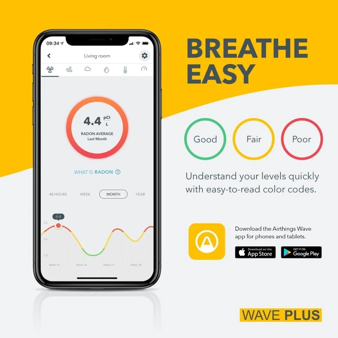 Детектор радону Airthings Wave Plus 12 см Білий, фото №7