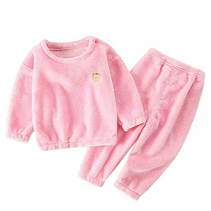 Фланелевая пижама Детская С длинными рукавами Зимняя Унисекс Комплект - Фото 1