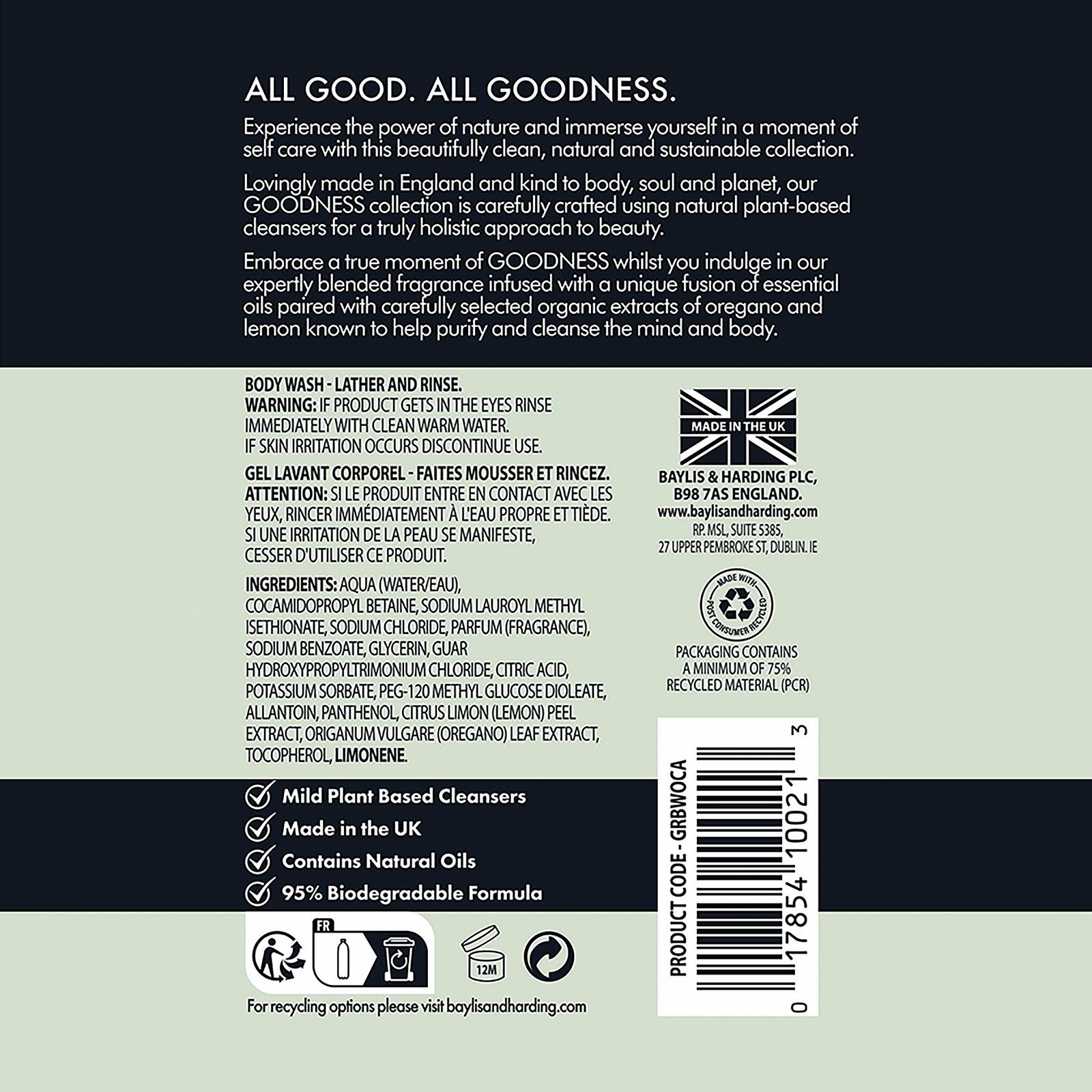 Гель для душа Baylis & Harding Goodness Oud Cedar and Amber 500 мл (Упаковка из 3 шт.), фото №6