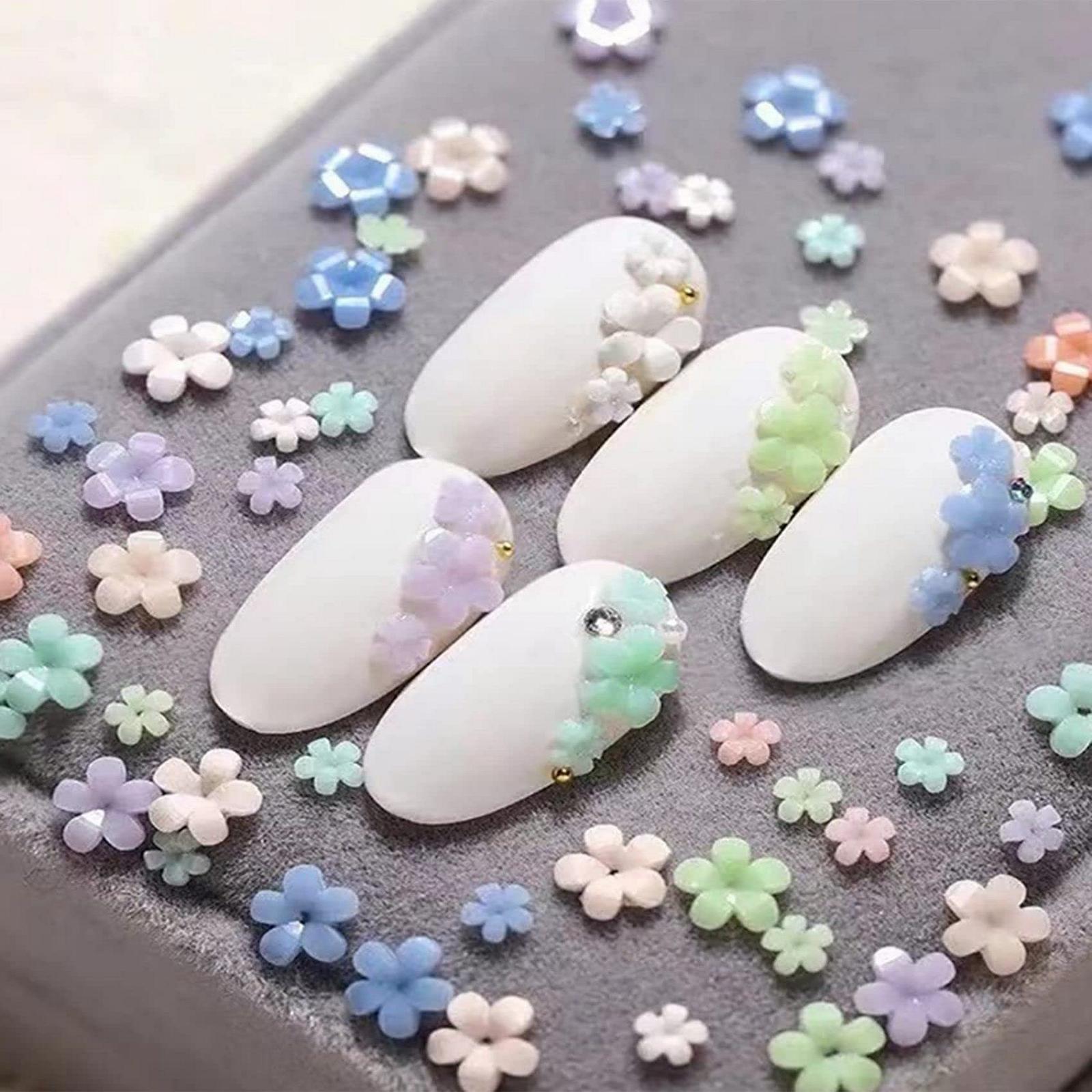 3D Цветок TsoLay, украшения для ногтей, 6 ячеек, 3D акриловые стразы для ногтей, светлые бусины для ногтей, DIY украшения для ногтей, фото №4