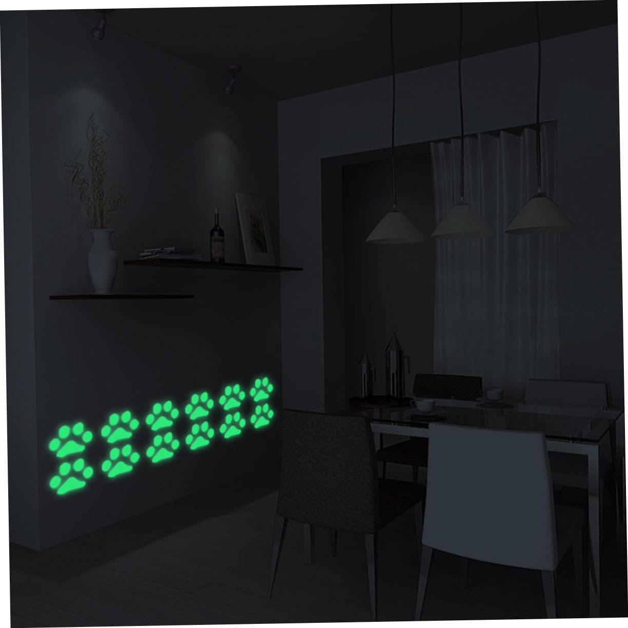 Набір наклейок на стіну BESTYASH Fluorescent Paws Самоклеючі 6 шт., фото №5 Набір наклейок на стіну BESTYASH Fluorescent Paws Самоклеючі 6 шт., фото №5