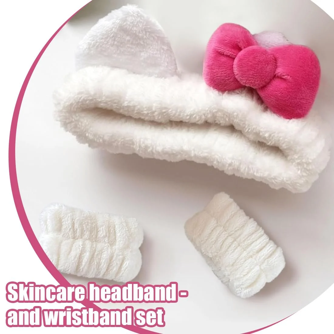 Пов'язка для спа, Еластичні напульсники для вмивання обличчя для жінок, фото №4