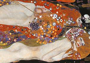 Пазл Piatnik Klimt Water Snake II 1000 элементов Зеленый и синий synthetic.ua - Фото 1