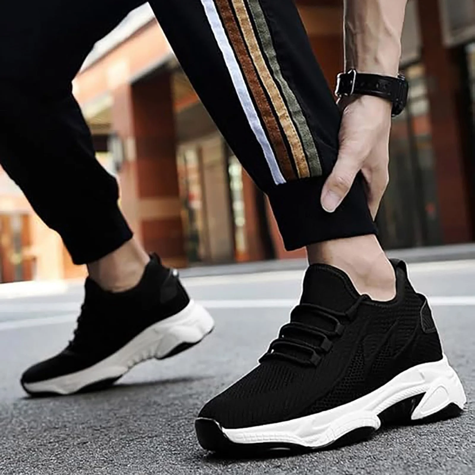 Кросівки DKLOVIFU Alpha Kicks SkyBoost Pro Чоловічі Кросівки на платформі для збільшення росту Сітка, фото №4 Кросівки DKLOVIFU Alpha Kicks SkyBoost Pro Чоловічі Кросівки на платформі для збільшення росту Сітка, фото №4