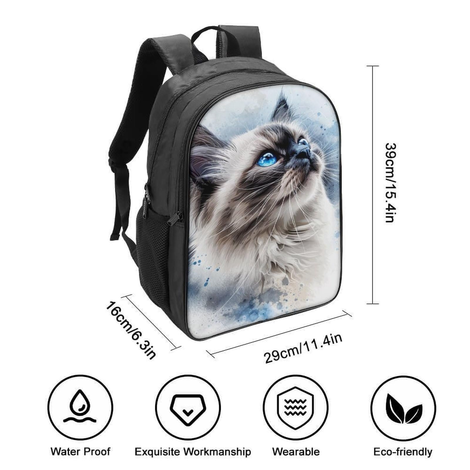 Ранец Ragdoll FPAKAKIIE для девочек, подростков, большая школьная сумка, рюкзак для школы, трекинговый рюкзак, водонепроницаемый для школы, путешествий, школьный ранец 40x28x16 см, фото №2