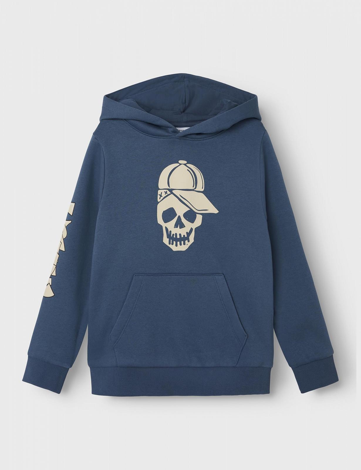 Худи NAME IT Nkmnhasu Ls Wh SWE Bru Ps для мальчиков, фото №3