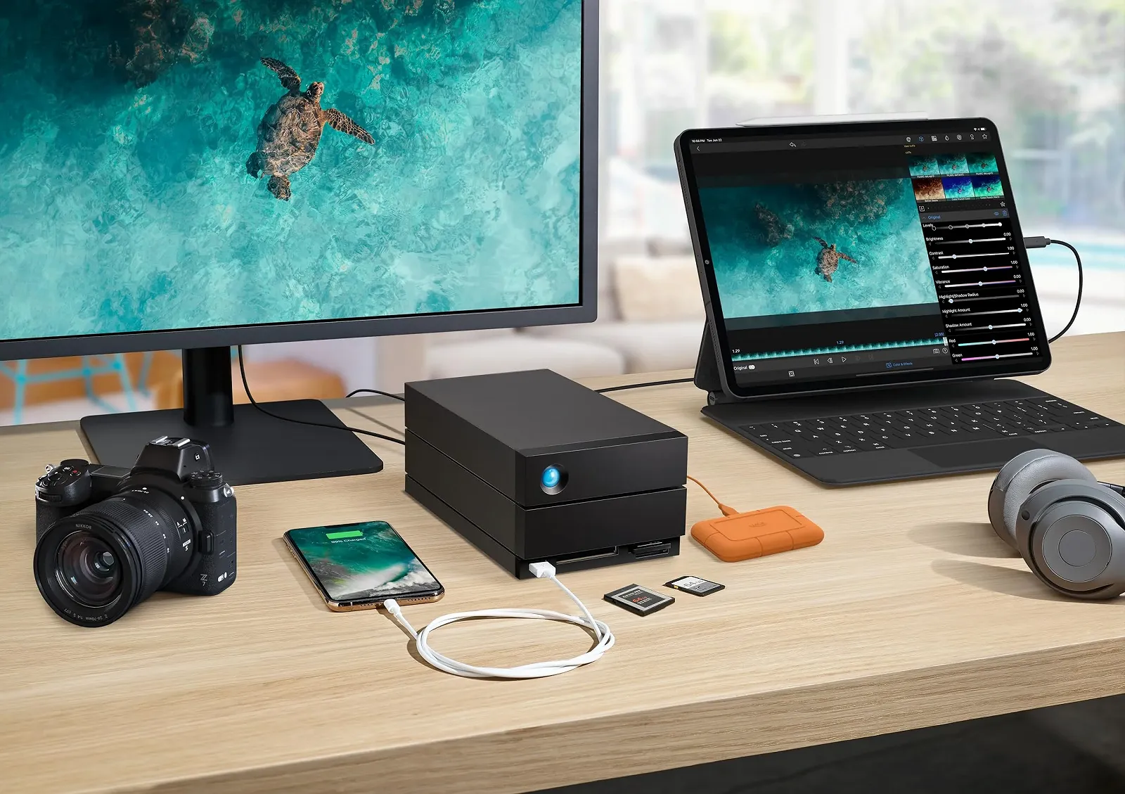 Зовнішній жорсткий диск LaCie 2big Dock Thunderbolt 3 16TB 3.5 дюйма, фото №8 Зовнішній жорсткий диск LaCie 2big Dock Thunderbolt 3 16TB 3.5 дюйма, фото №8