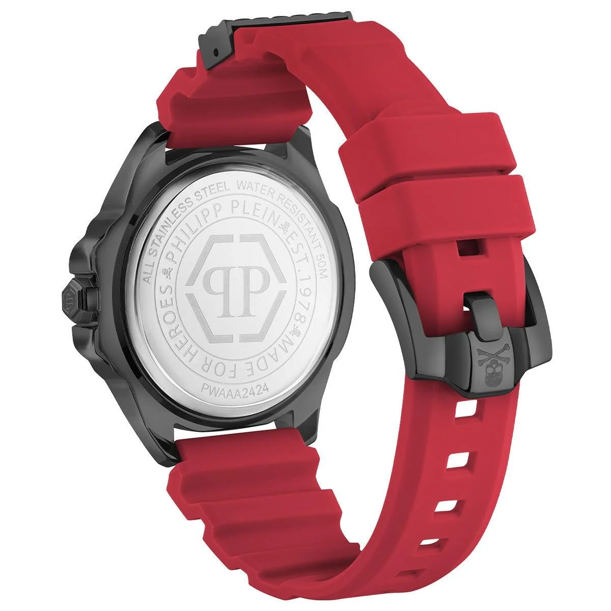 Часы Philipp Plein The $Kull Унисекс Аналоговые Кварцевые Силиконовые, Sw/Red - Pwaaa2424, Ремешок, фото №3 Часы Philipp Plein The $Kull Унисекс Аналоговые Кварцевые Силиконовые, Sw/Red - Pwaaa2424, Ремешок, фото №3