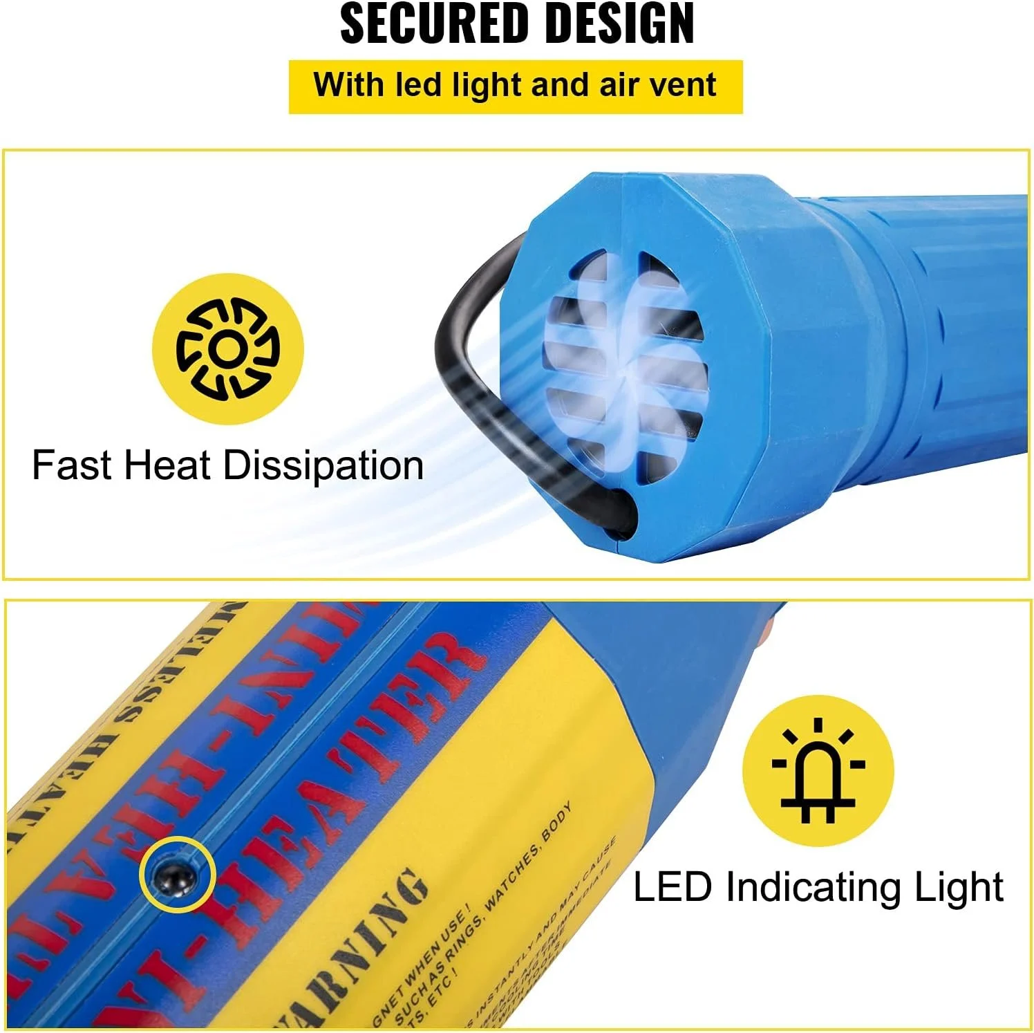 Нагрівач індукційний VEVOR H7L / 1 кВт / Портативний / Для болтів 5-40мм / Синій, фото №7 Нагрівач індукційний VEVOR H7L / 1 кВт / Портативний / Для болтів 5-40мм / Синій, фото №7