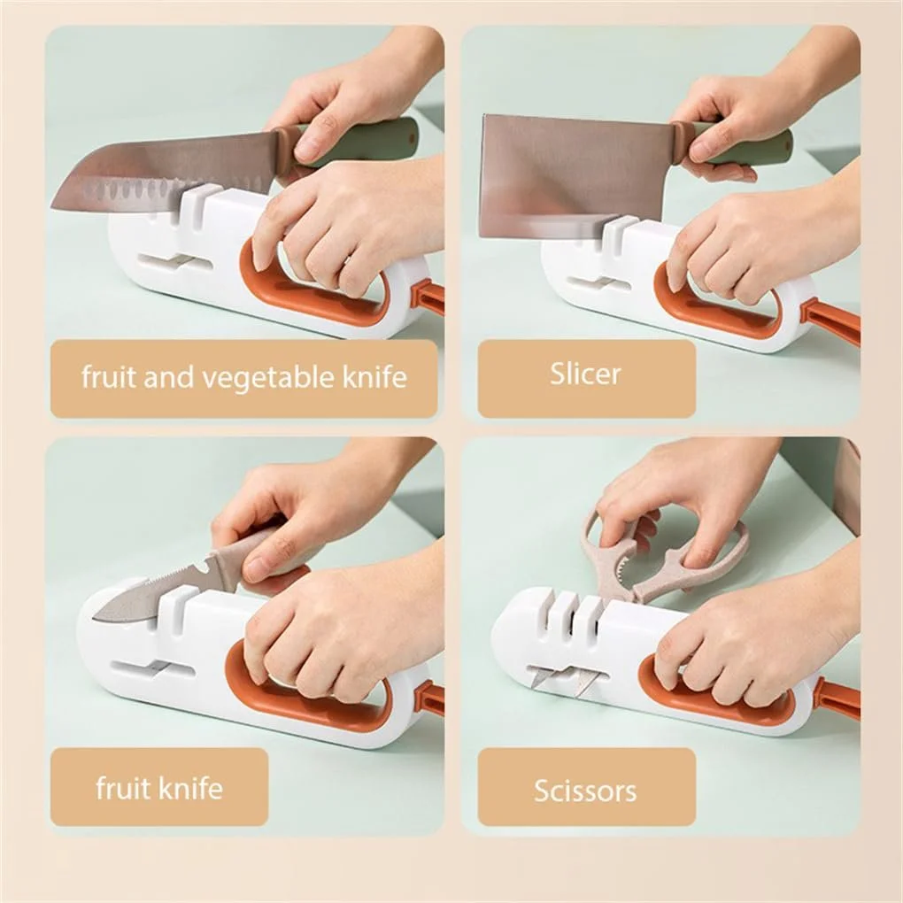 Точильний камінь ручний настільний міні для кемпінгу та барбекю Білий, фото №4