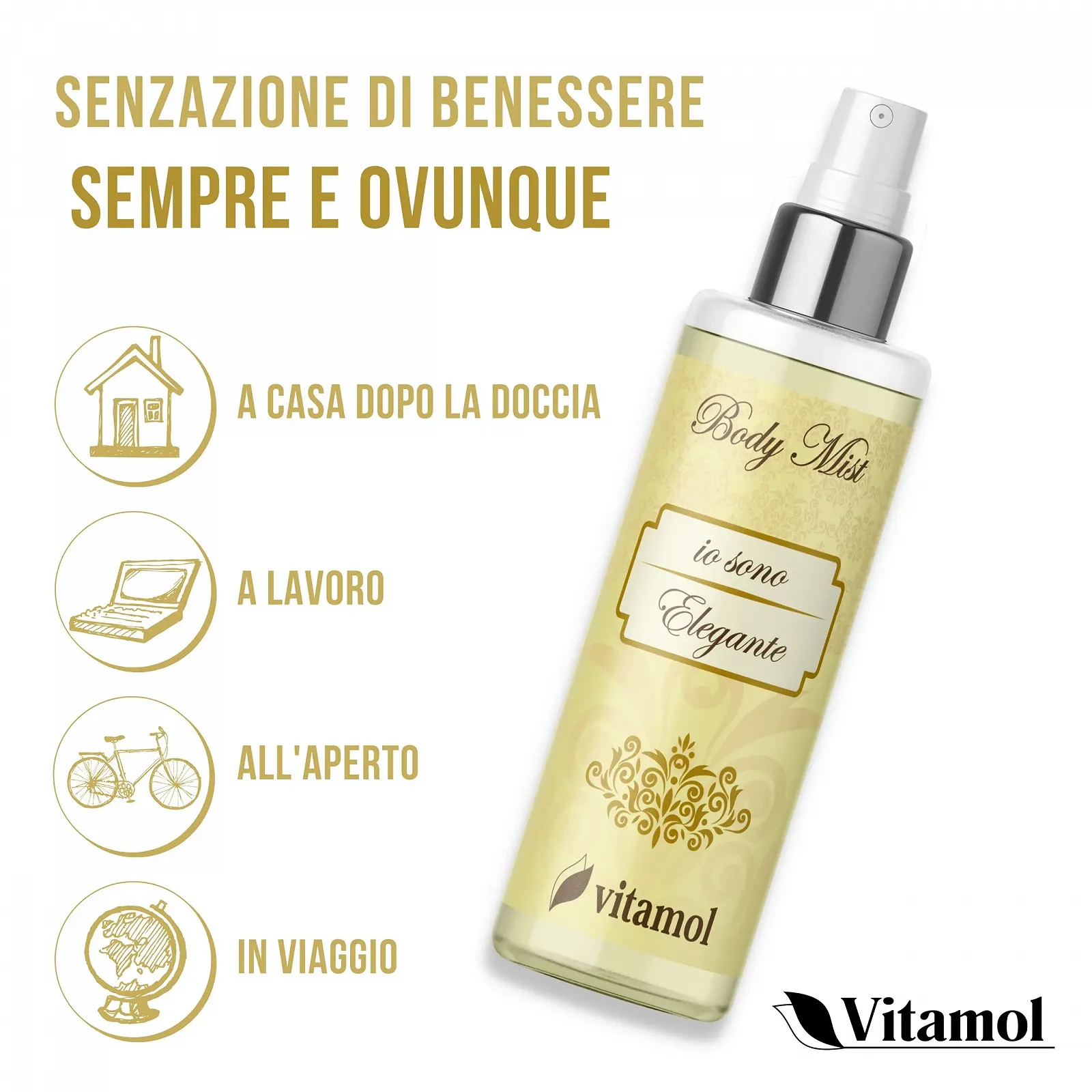 Міст для тіла Vitamol IO Елегантний, Зволожуючий, 200 мл, фото №5