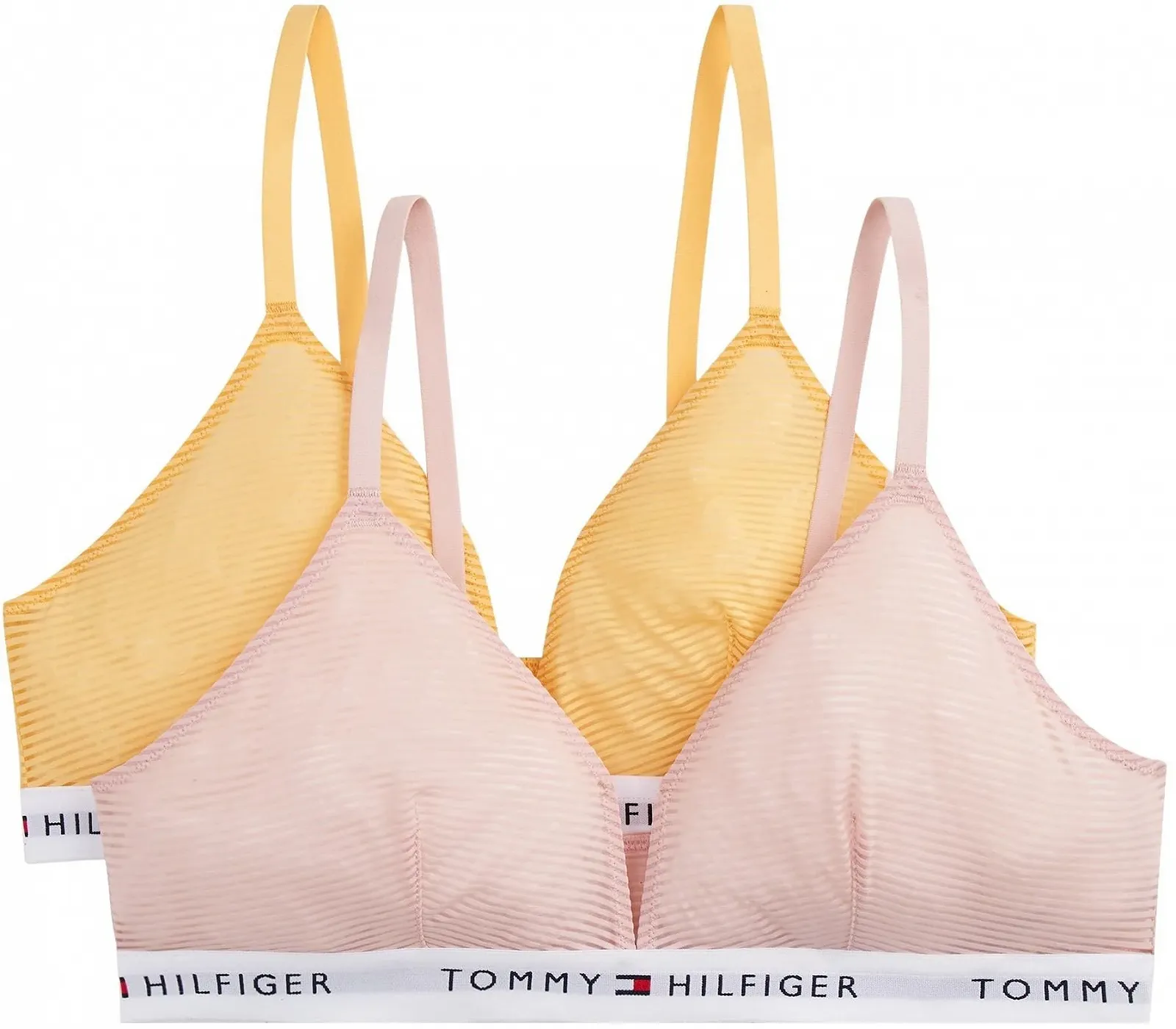 Набір з 2 трикутних бюстгальтерів Tommy Hilfiger в рубчик, фото №1