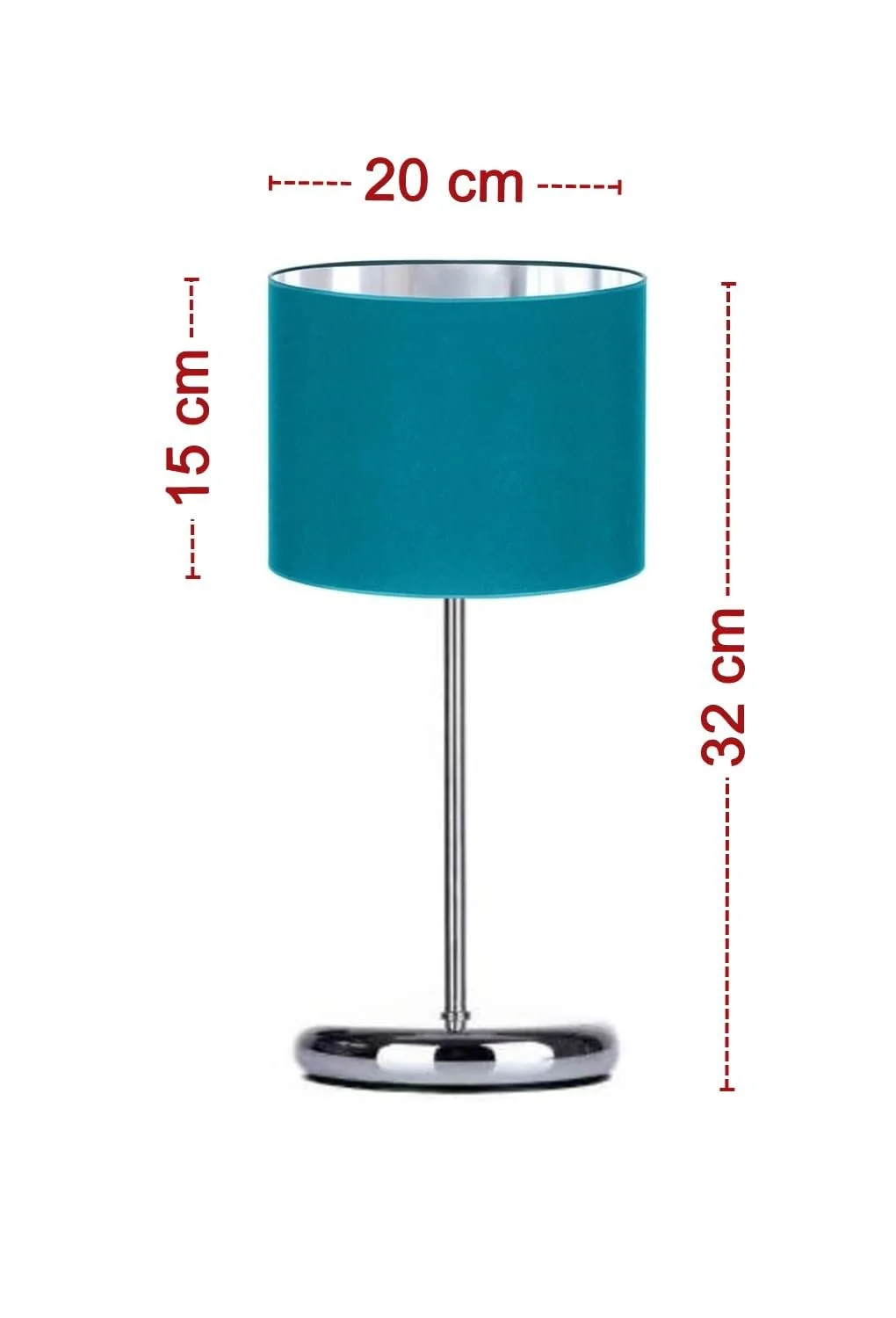 Настольная лампа Home Deco N230-GL1 велюровая E27 бирюзовая, фото №2