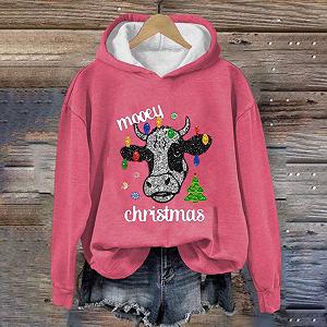 Різдвяна Худі Жіноча З Різдвяним Принтом synthetic.ua - Фото 1