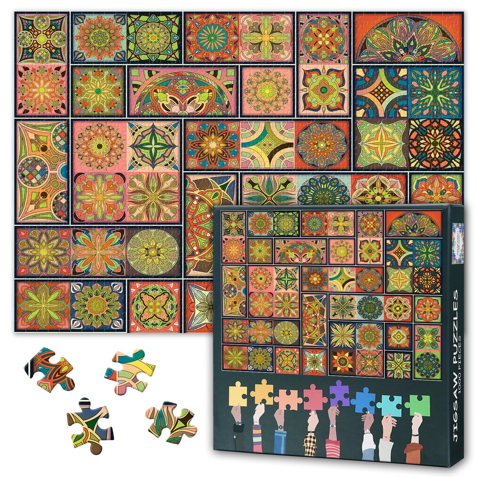 Пазл Colourful Patchwork Vintage 1000 елементів 50 x 70 см, фото №1