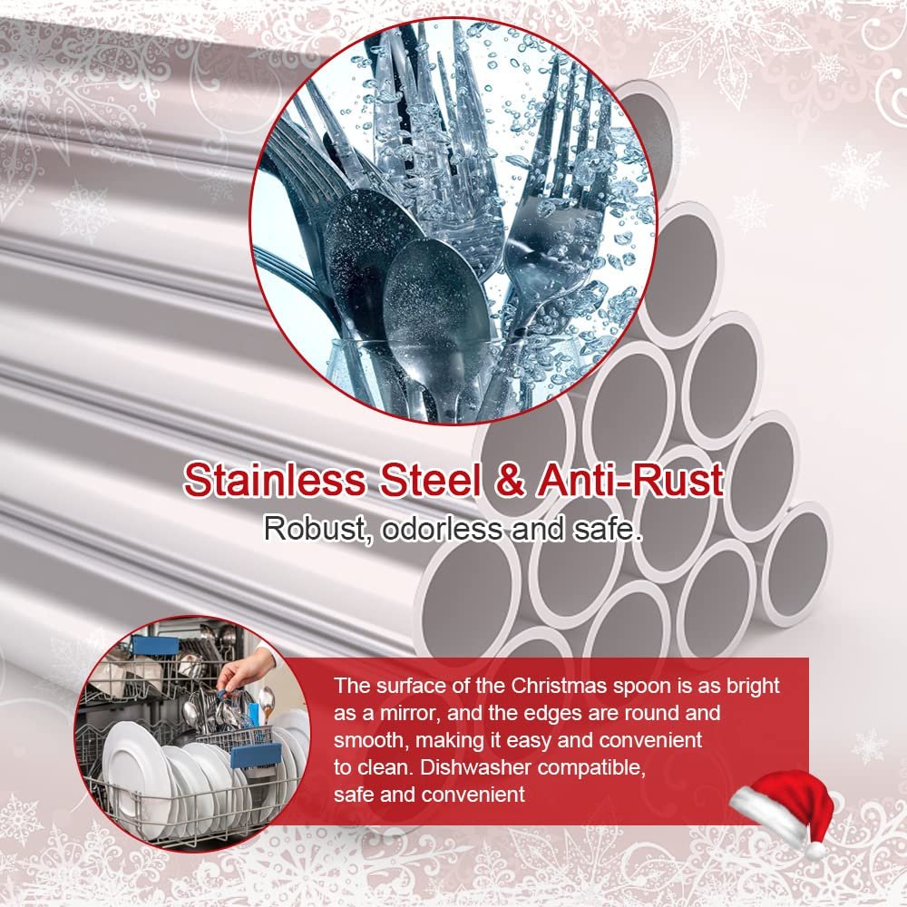 Набор вилок и ложек BUZIFU, 6 шт., 3 ложки и 3 вилки, из нержавеющей стали, фото №4 Набор вилок и ложек BUZIFU, 6 шт., 3 ложки и 3 вилки, из нержавеющей стали, фото №4