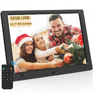 Цифрова фоторамка 10.1 дюйма 1920 x 1080 IPS 32 GB USB Motion Sensor No WiFi - Фото 1