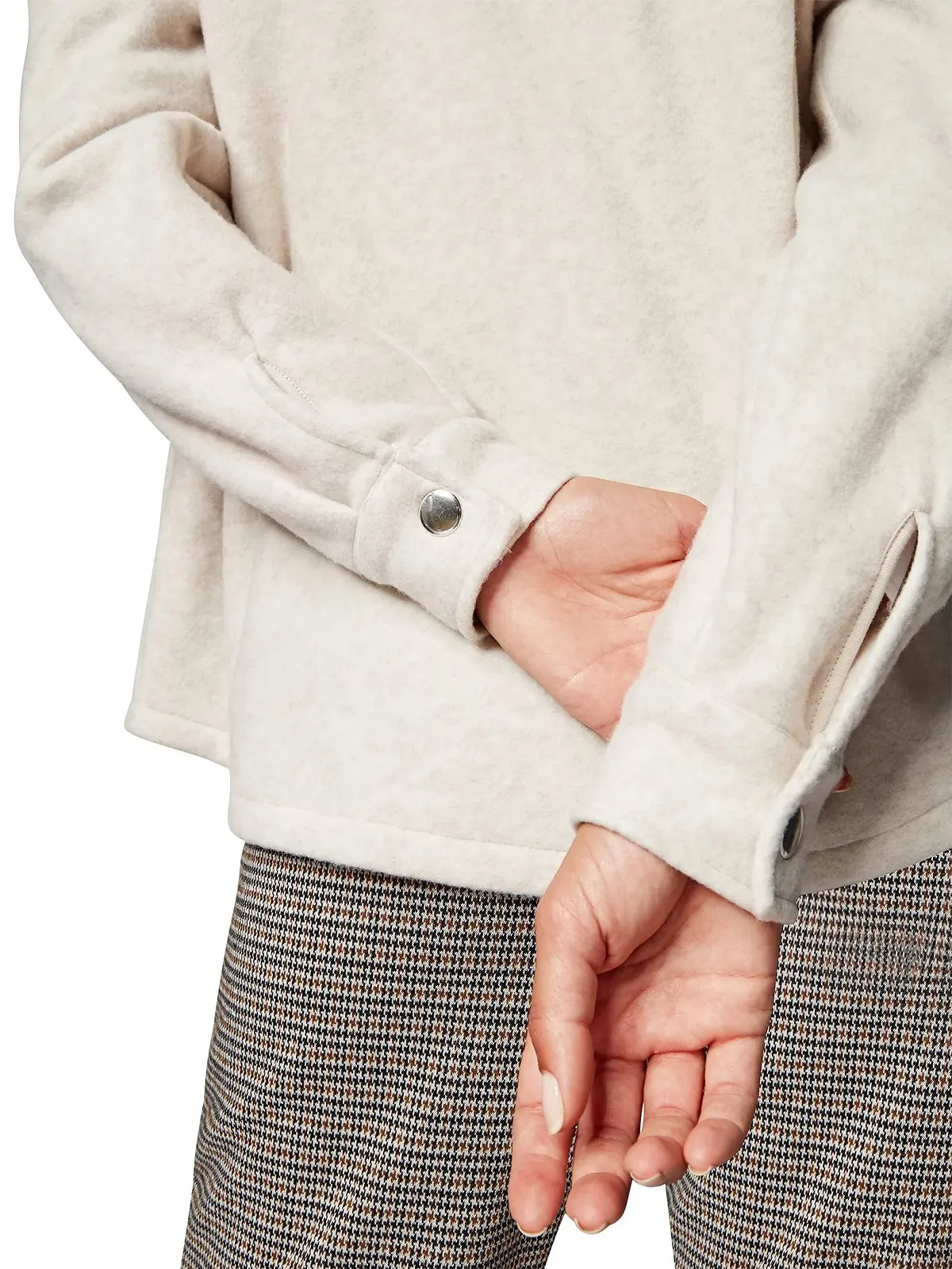 Куртка Mavi Basic DOUBLE POCKET SWEATSHIRT воротник Kent, планка на кнопках и закругленный подол, фото №6