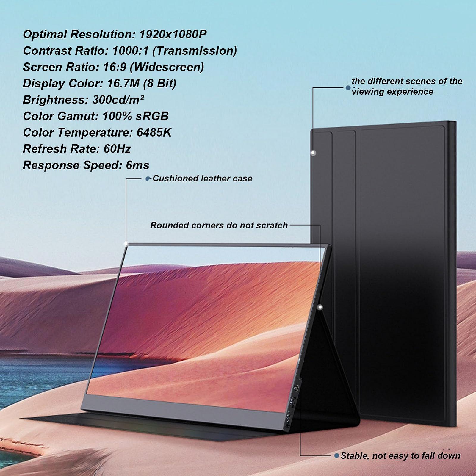 Монитор Plyisty Portable 16.1 Дюймов 1920 x 1080 IPS, фото №6