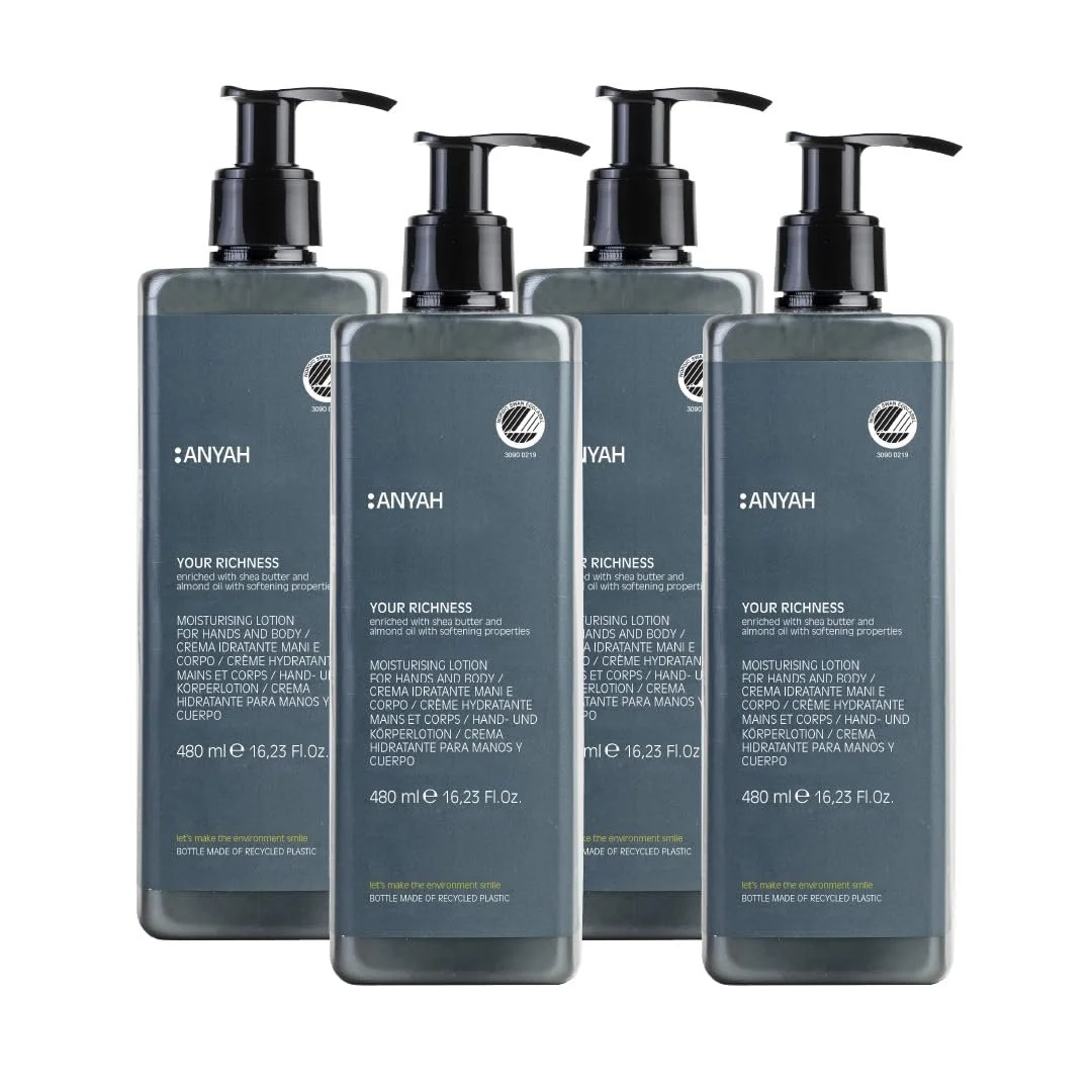 Лосьйон Зволожуючий ANYAH 4 x 480 мл - Інтенсивний Зволожувач для Сухої Шкіри, фото №1