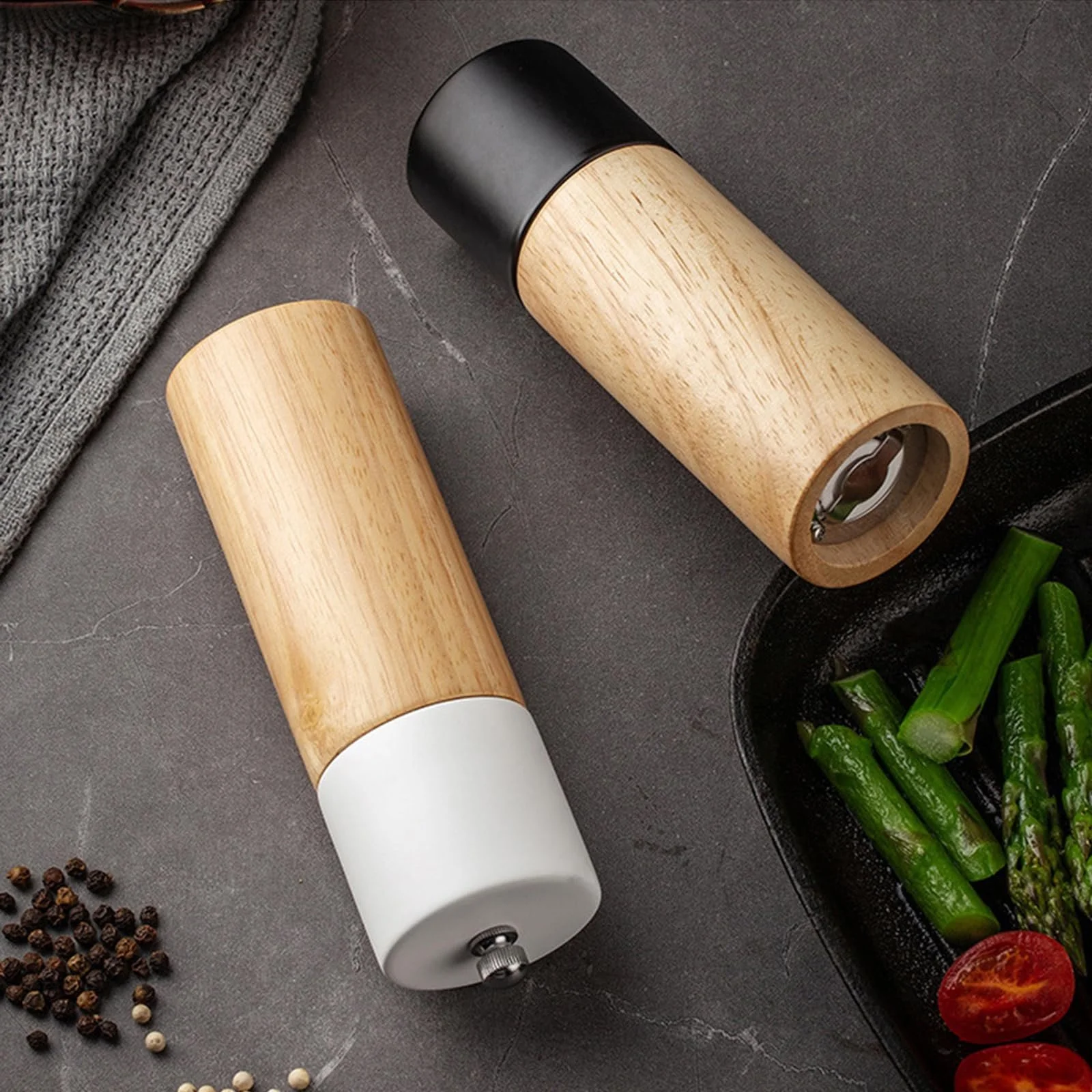 Млин для солі та перцю Дерев'яний Регульована грубість, фото №4