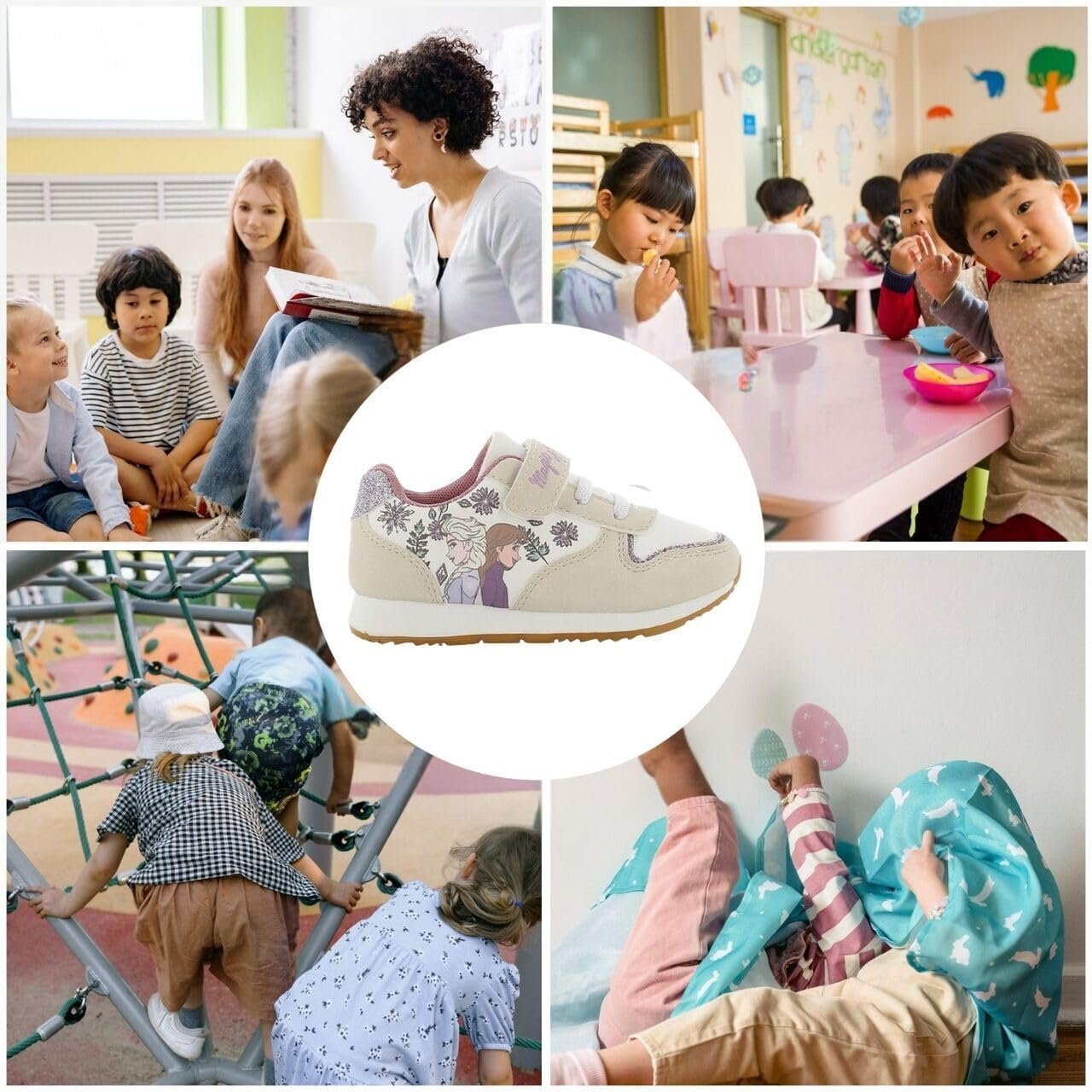 Кроссовки Disney Frozen для девочек, Кроссовки с Анной и Эльзой, кроссовки Frozen на липучках, спортивная обувь, кроссовки с блестками для девочек, фото №2