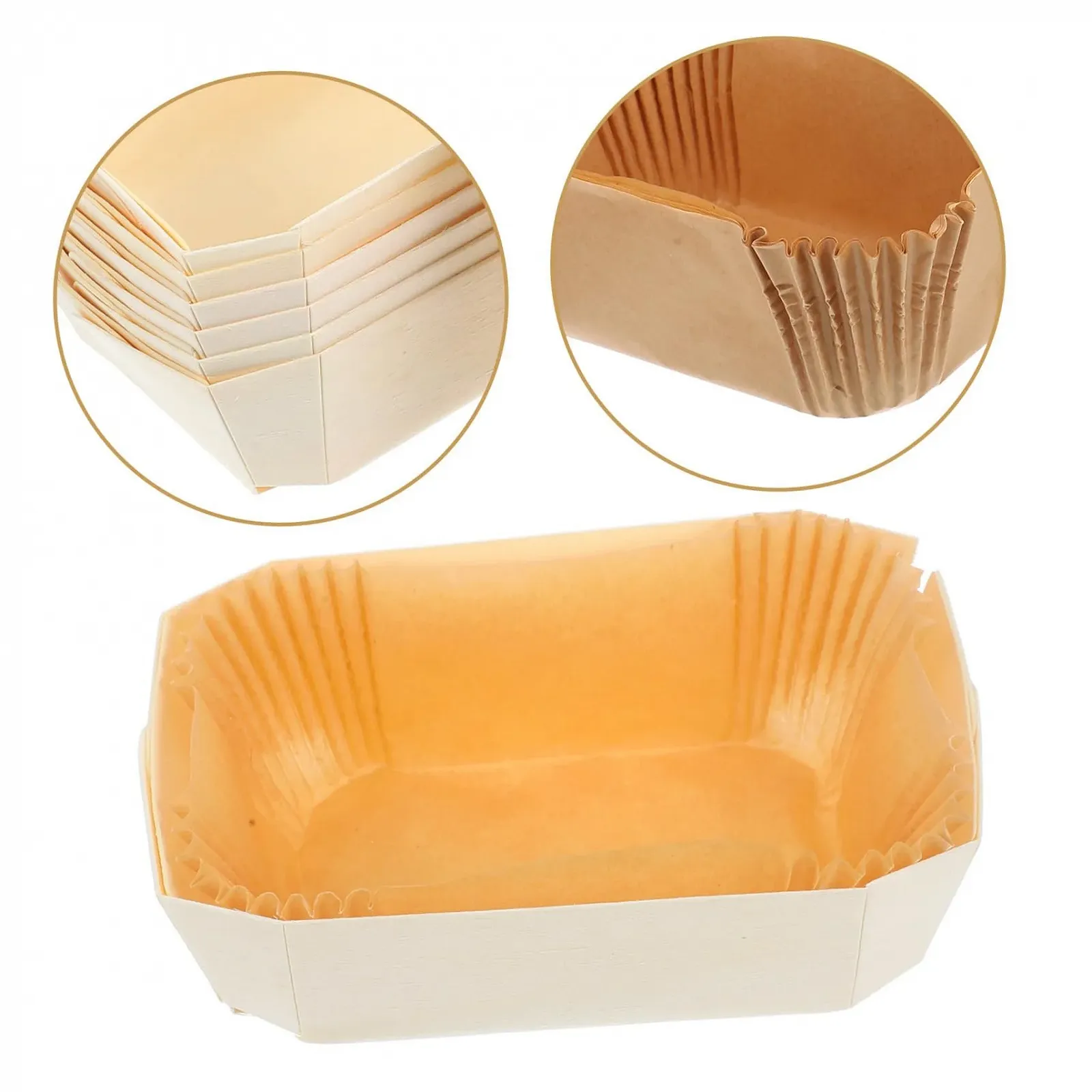 Форми для випікання Ciieeo 6 шт прямокутні дерев'яні з антипригарним покриттям для хліба та кексів, фото №3