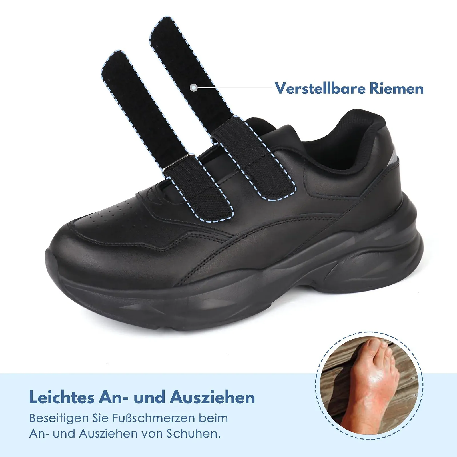 Кросівки Ortho+rest жіночі діабетичні з натуральної шкіри для ходьби з широким носком, фото №4