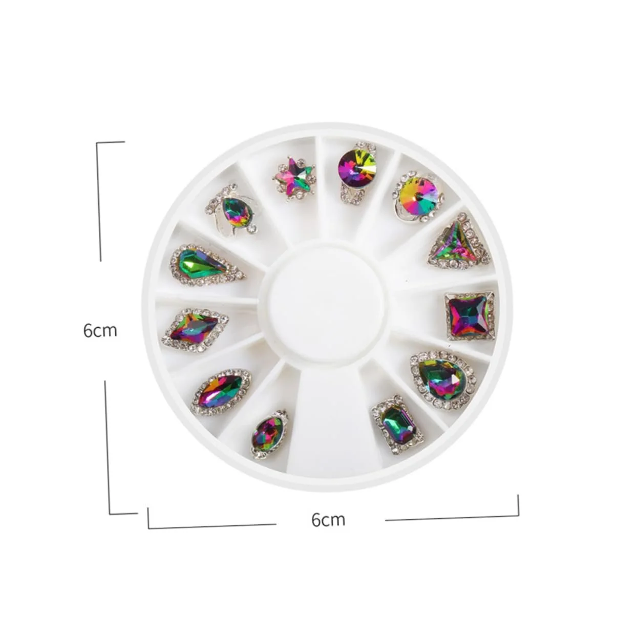 Стрази Rivets, 1 уп., вогняний опал, скляні, прикраси амулет, скляні заклепки, фото №6