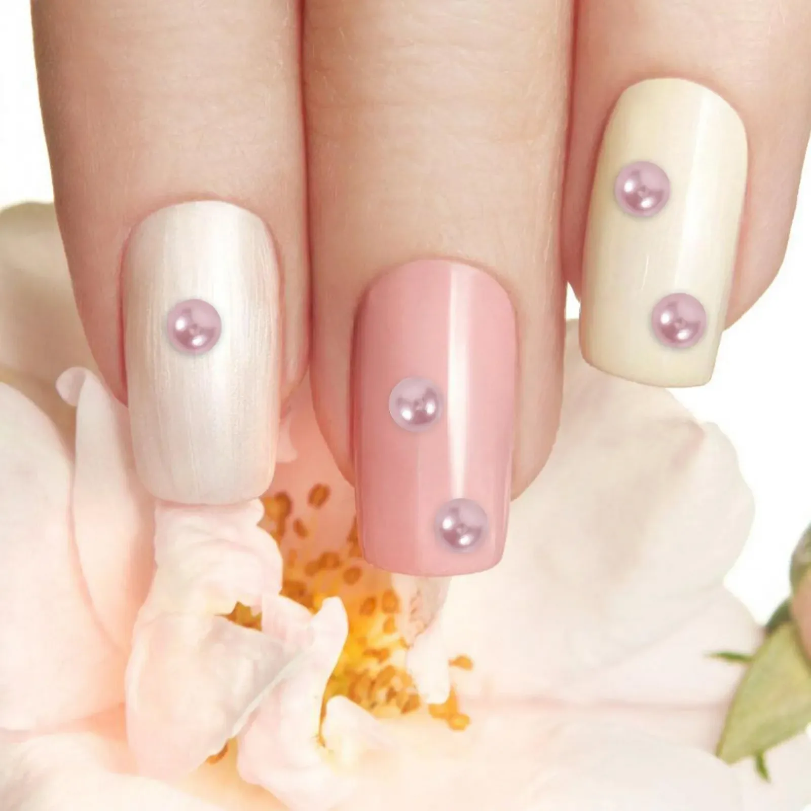 Жемчуг 200 шт. Полукруглые с плоской задней частью, искусственные, розовые, фото №3