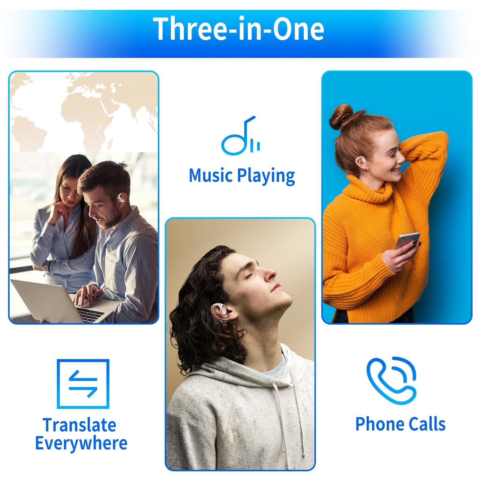 Наушники-переводчики Белый, фото №8 Наушники-переводчики Белый, фото №8