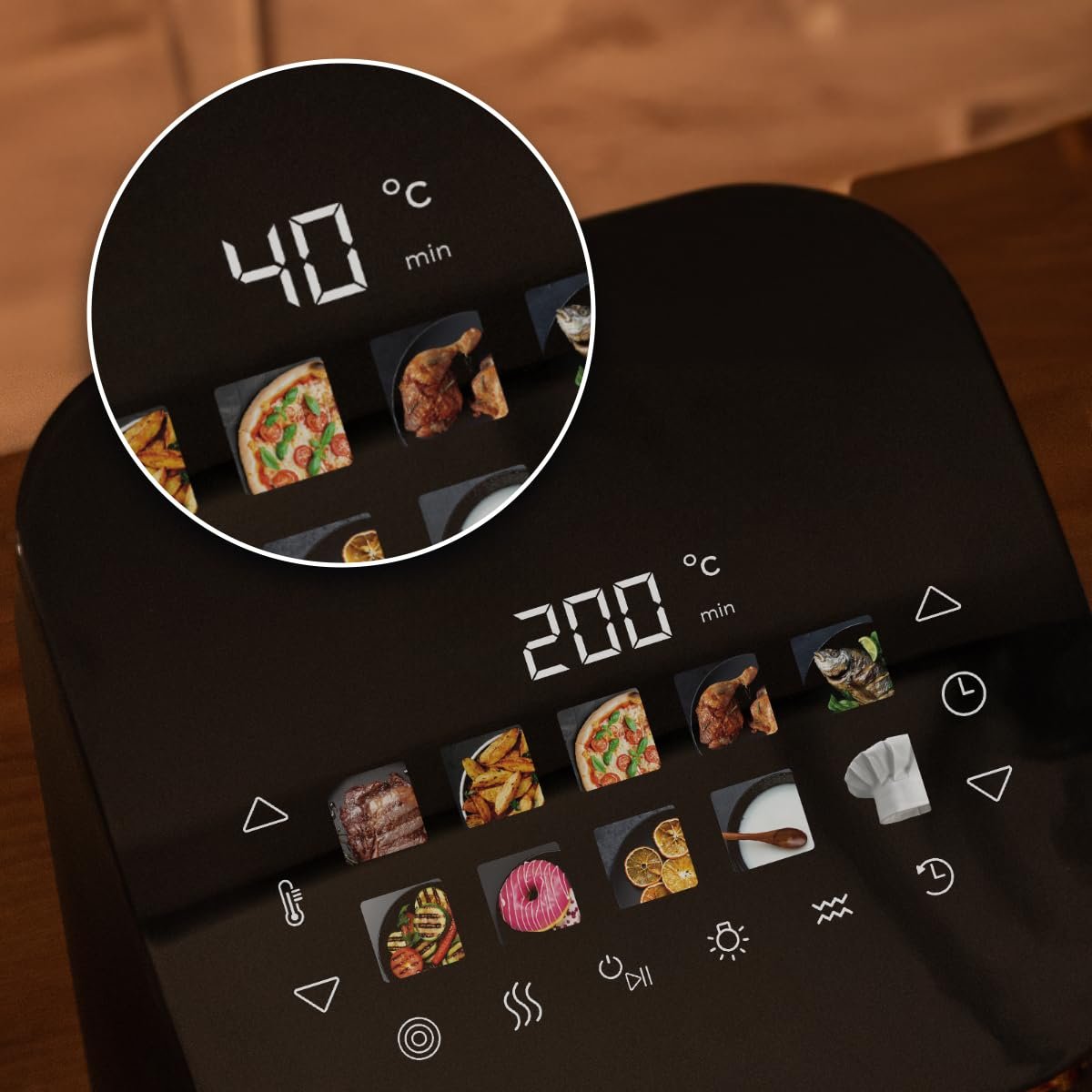 Мультипечь Cecotec Cecofry & Grill Smokin' 8500 8.5 л Гриль Двойной нагрев Коптильня 2200 Вт 40-200 °C 10 меню, фото №13 Мультипечь Cecotec Cecofry & Grill Smokin' 8500 8.5 л Гриль Двойной нагрев Коптильня 2200 Вт 40-200 °C 10 меню, фото №13