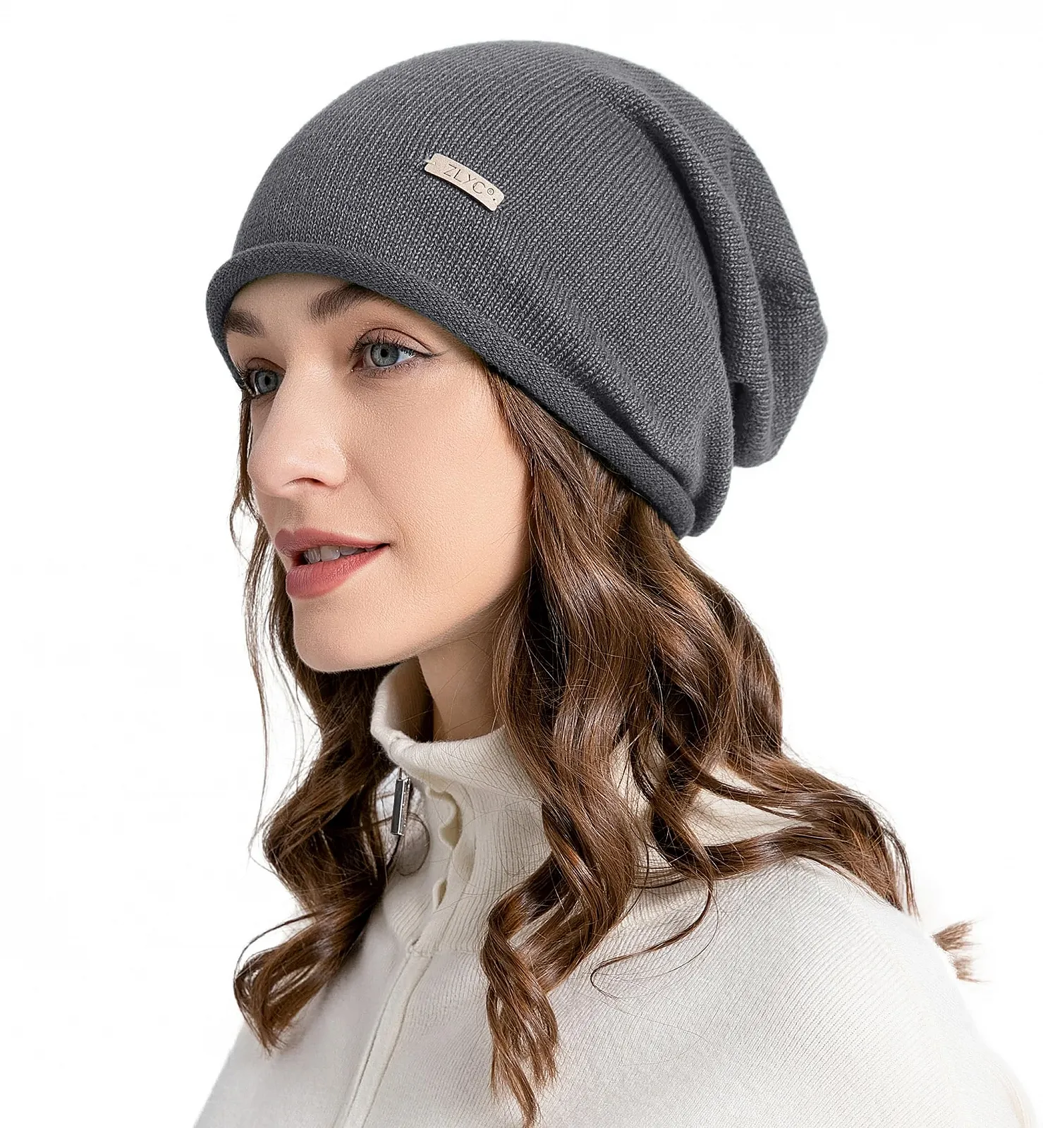 Шапка ZLYC Вязаная зимняя из шерсти и кашемира, фото №1 Шапка ZLYC Вязаная зимняя из шерсти и кашемира, фото №1