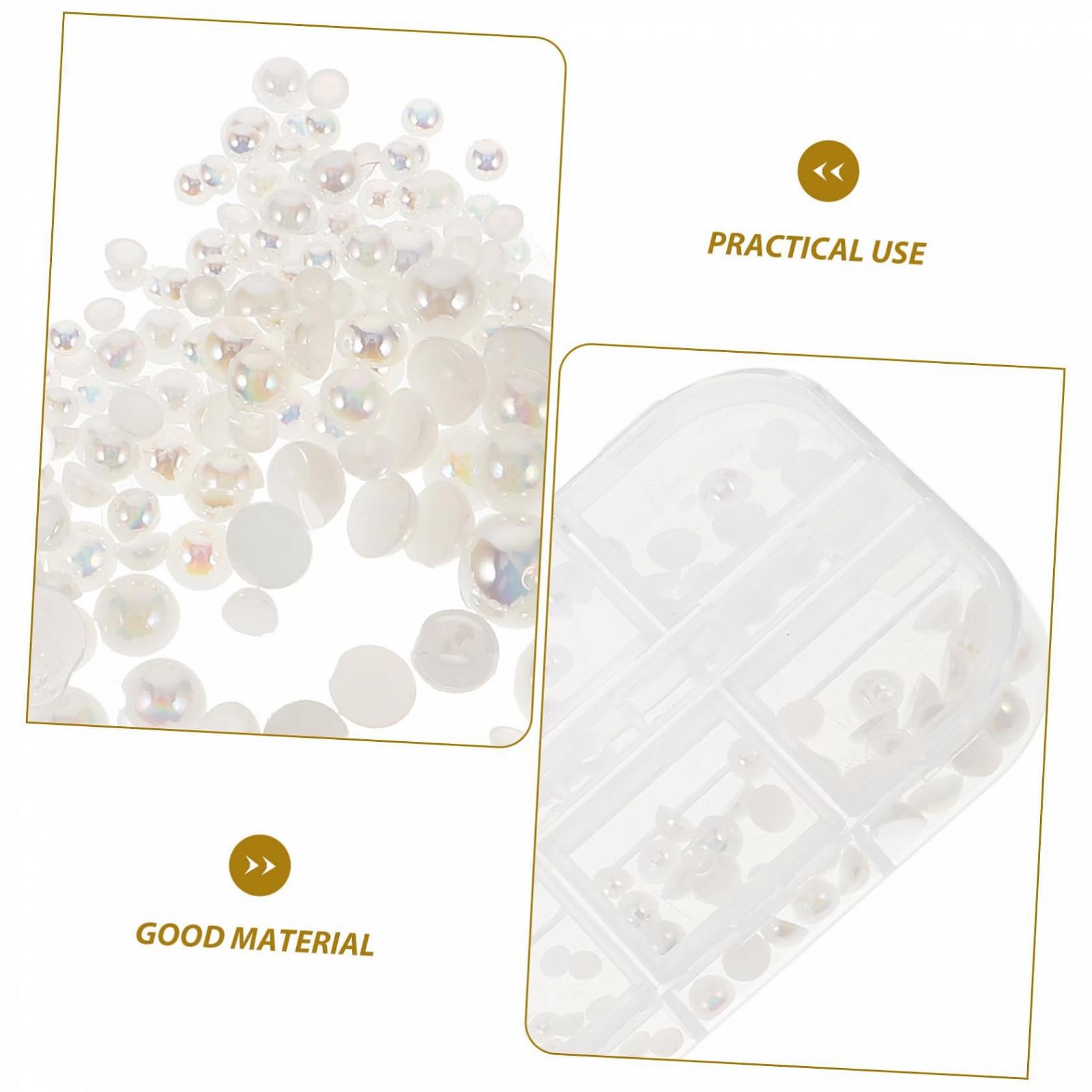 Перлини для нігтів Healvian Набір перлин для декорування нігтів, напівкруглі, фото №7 Перлини для нігтів Healvian Набір перлин для декорування нігтів, напівкруглі, фото №7