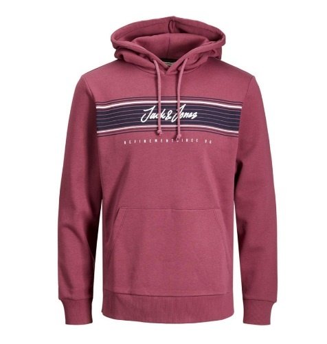 Світшот JJLEO SWEAT HOOD 12200768-Hawthorn Rose Jack&Jones  L, фото №1