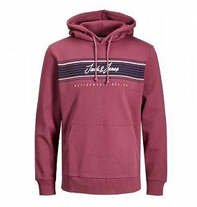 Світшот JJLEO SWEAT HOOD 12200768-Hawthorn Rose Jack&Jones  L - Фото 1