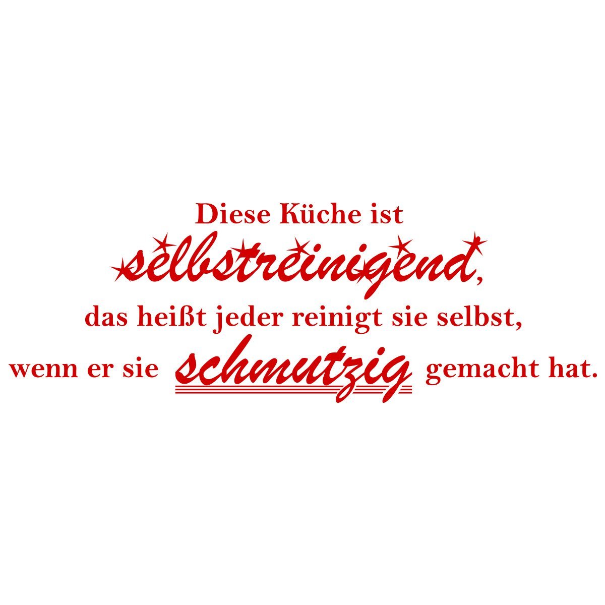 Наклейка настінна Wandkings This Kitchen is self cleaning 50 x 17 см, фото №3