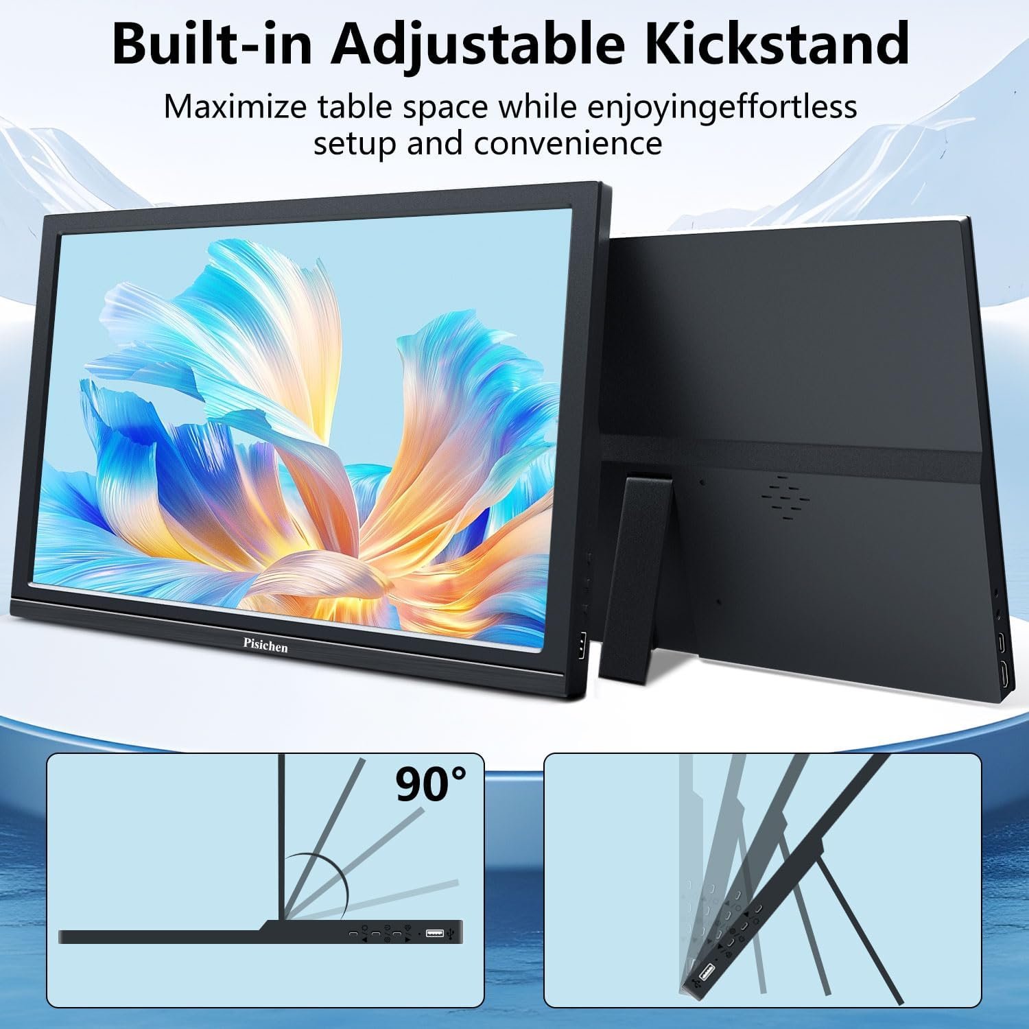 Портативний монітор 17.3" Pisichen HD-173 Full HD IPS 60 Гц, фото №5