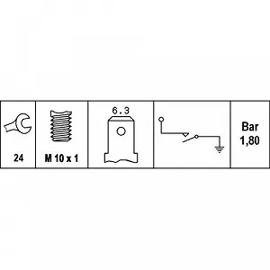 Датчик давления масла HELLA 6ZL 003 259-441 для AUDI MACK SEAT SKODA VW synthetic.ua - Фото 1