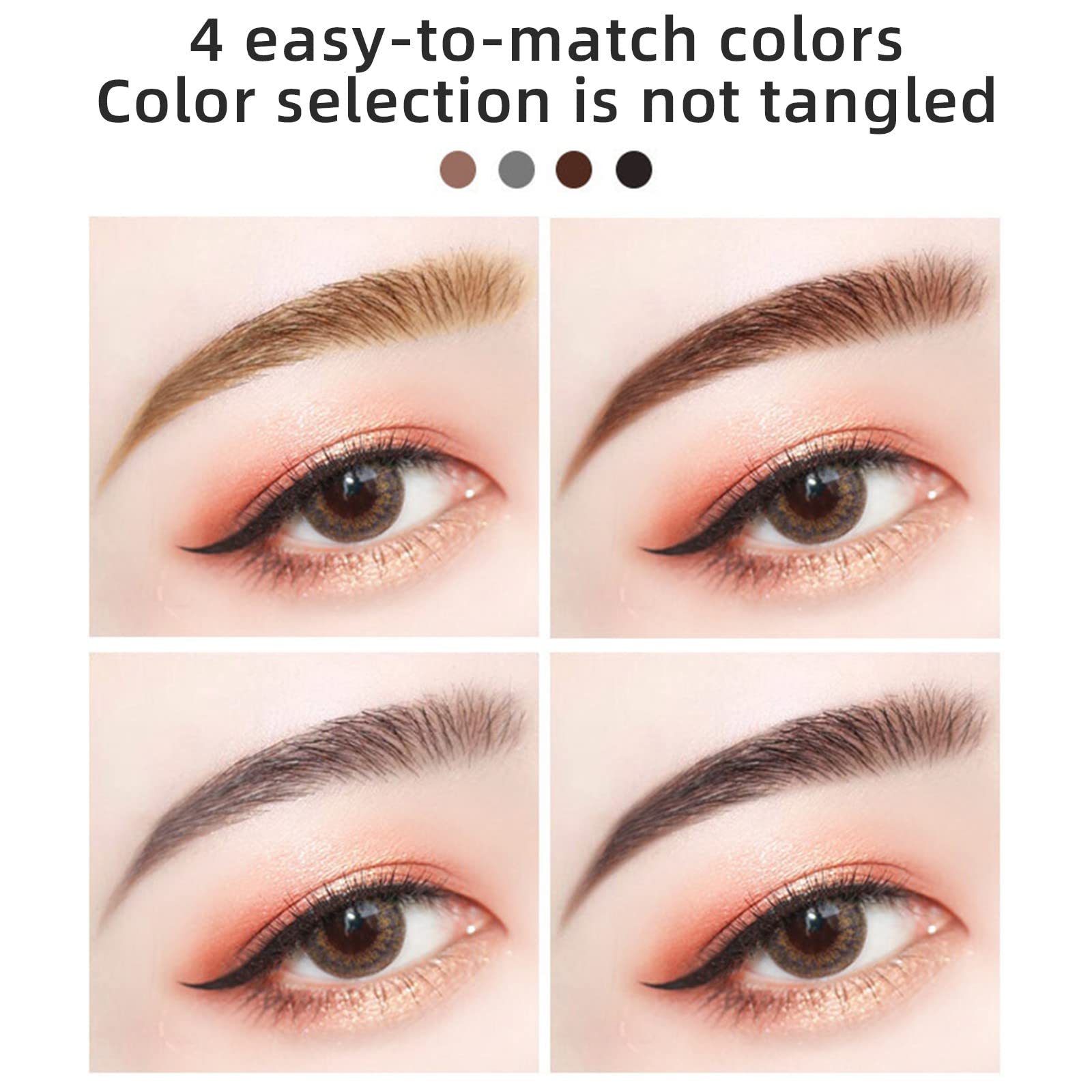 Олівець для брів Zirkel doppelseitiger водостійкий стійкий невицвітаючий з маленьким трикутним олівцем для брів і блискучою щіткою C One Size, фото №2