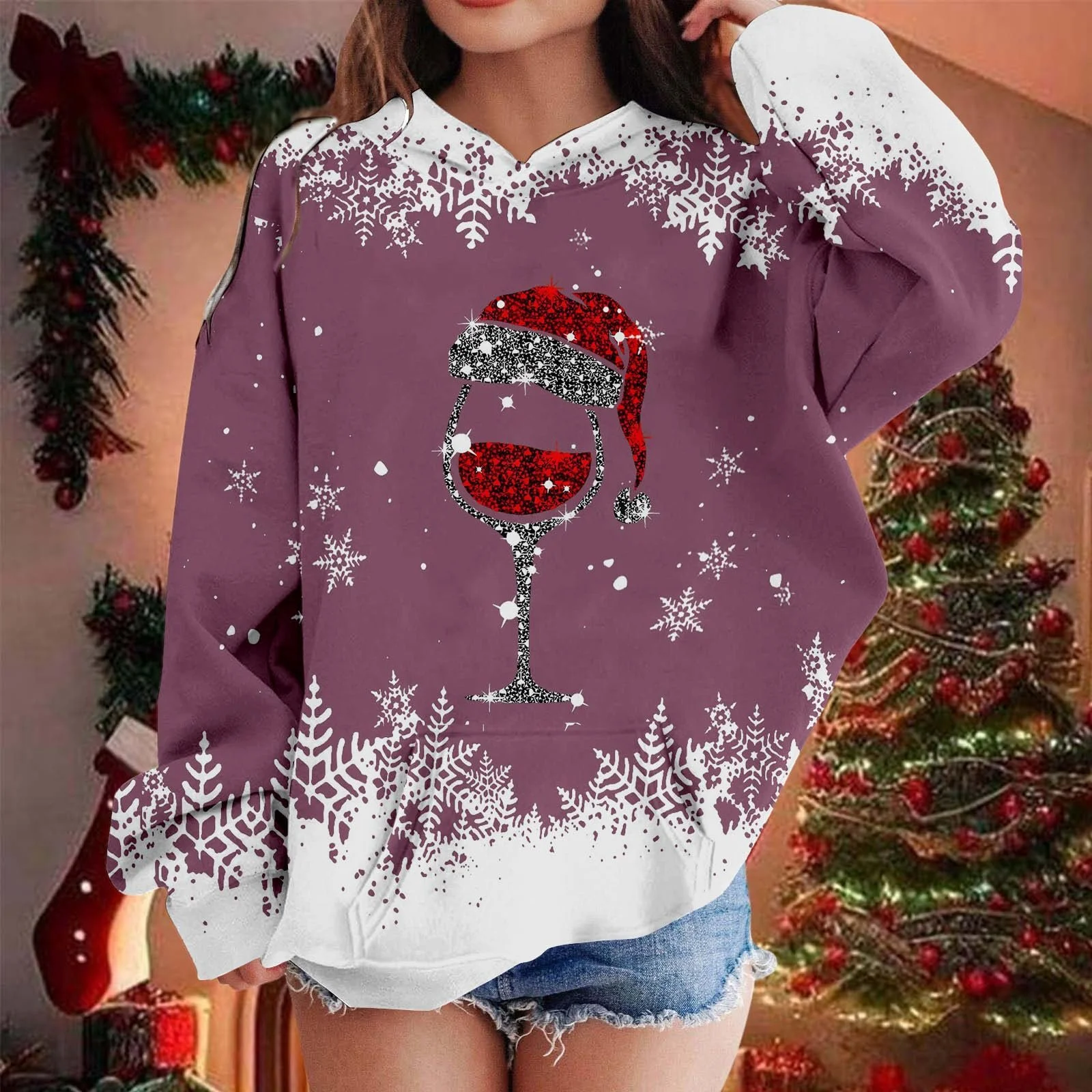 Худи Рождественский, детский, цветной, с длинными рукавами, фото №3